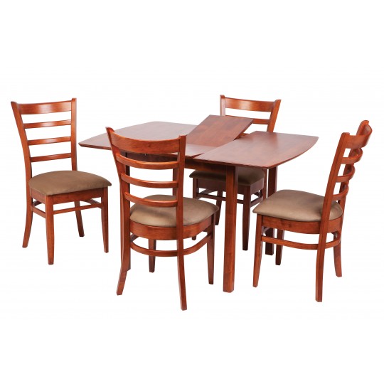 Jaguar 5 Piece 4 Leg Rectangular Dining Setting with Extension